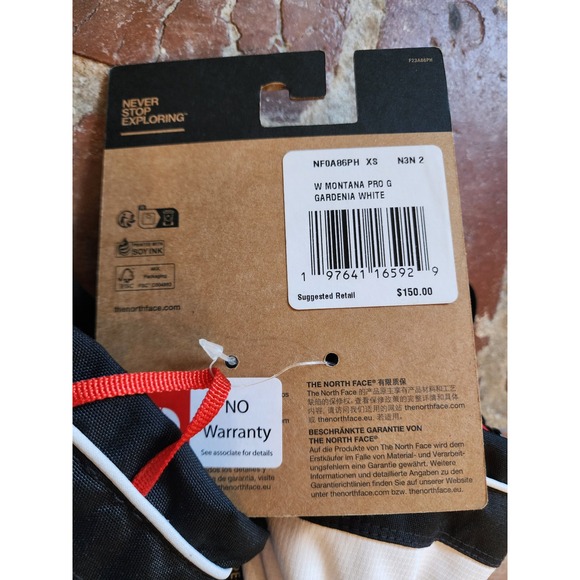 The North Face Womens Montana Pro GTX Mittens White XS Gore-Tex Warmth - Picture 6 of 10